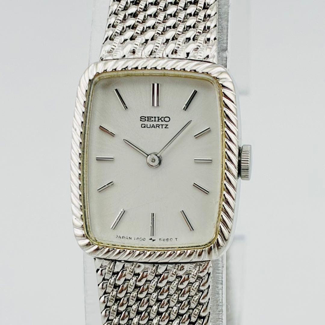 【希少/電池交換済】SEIKO 腕時計　クォーツ　シルバー　セイコー　チェーン