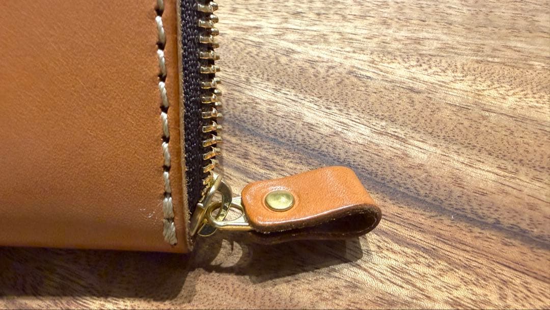 herz ヘルツ L字ファスナー長財布 WL-3 キャメル 美品 使用ごく僅か