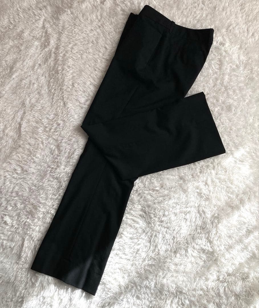 エヌラインプレシャス 洗える パンツスーツ 黒 無地 13号 大きいサイズ