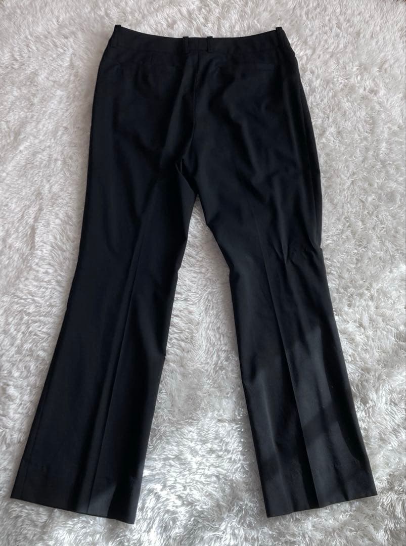 エヌラインプレシャス 洗える パンツスーツ 黒 無地 13号 大きいサイズ