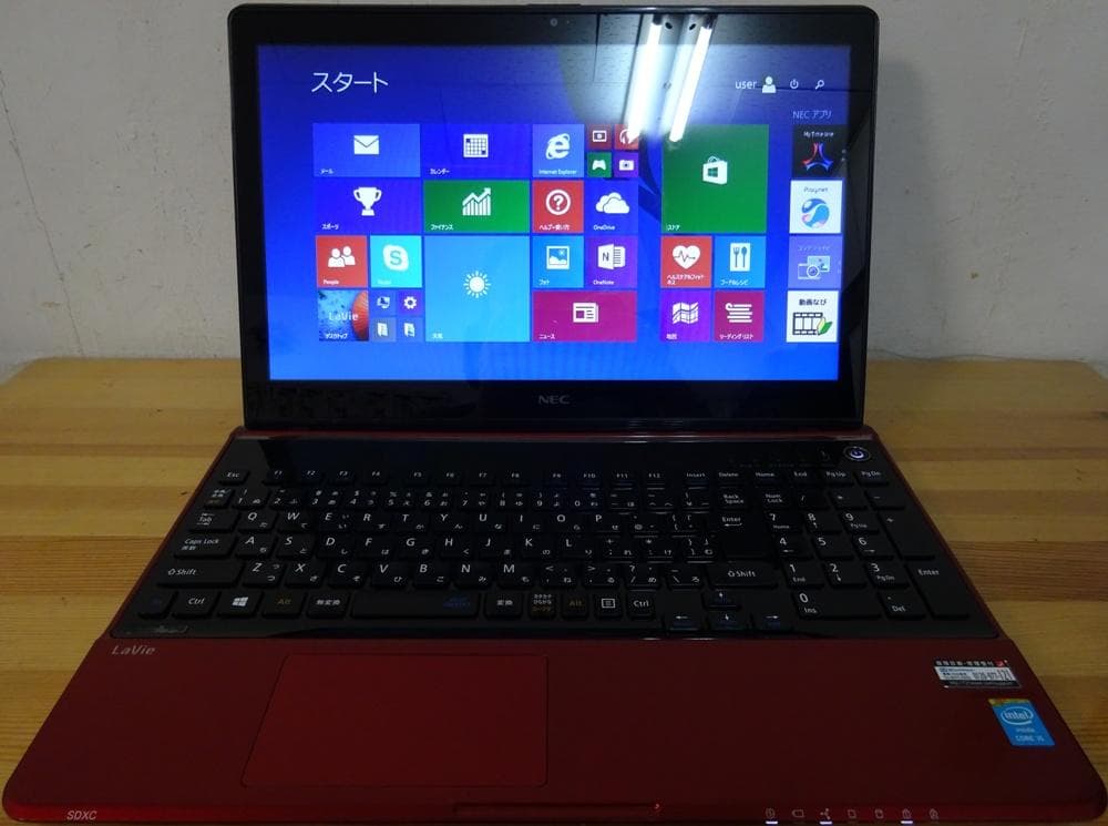 NEC ノートパソコン LaVie PC-LS550NSR/中古特価良品
