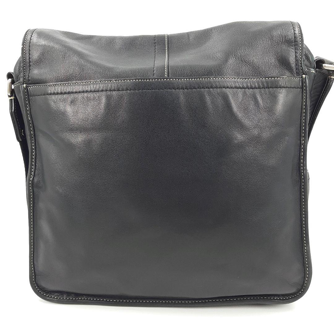 【極美品】コーチ　メッセンジャーバッグ　オールレザー　ブラック　F70105