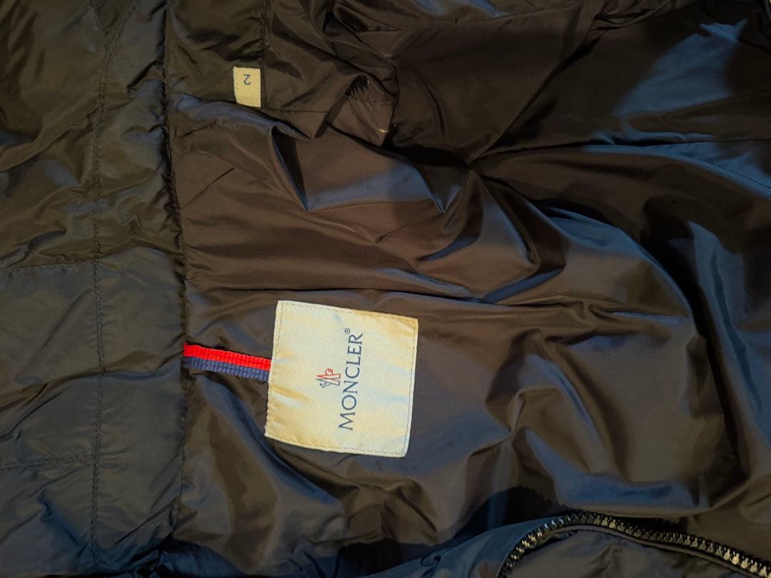 Moncler ブラック ロングダウンジャケット　サイズ2 モンクレール