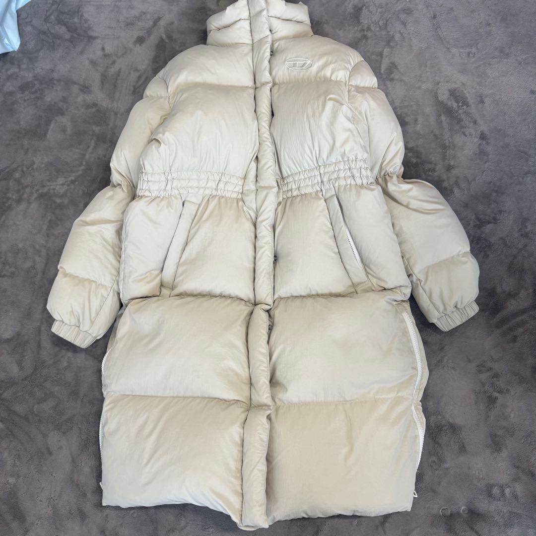 ブ*)様 DIESEL W-PEYTON JACKET ダウンコート 白 ロゴ