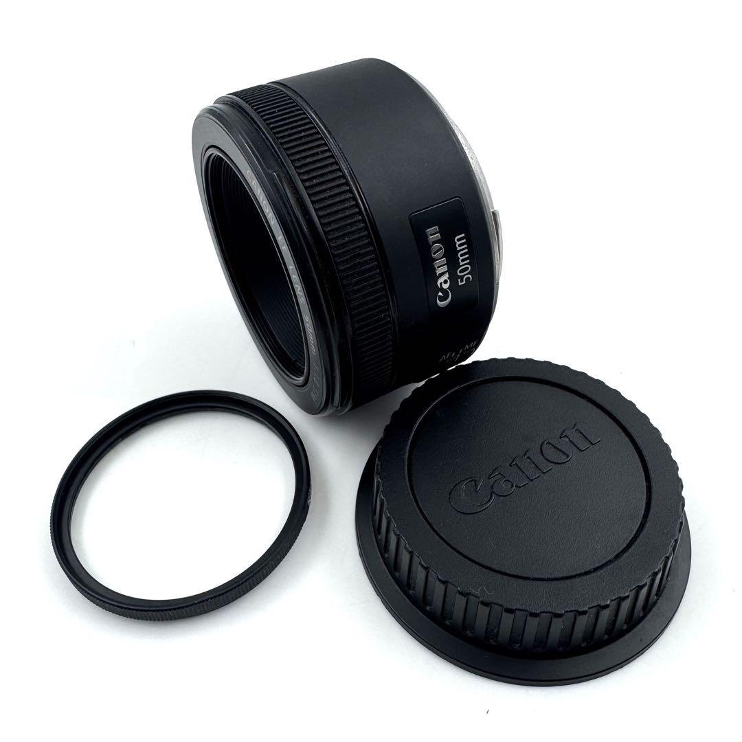 CANON EF レンズ 50mm f/1.8 STM レンズフィルター付き
