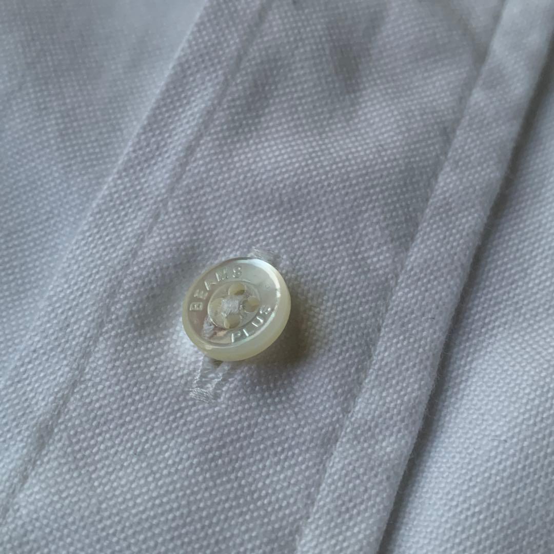 BEAMS+ BD オックスフォードシャツ ホワイト 日本製 Lサイズ