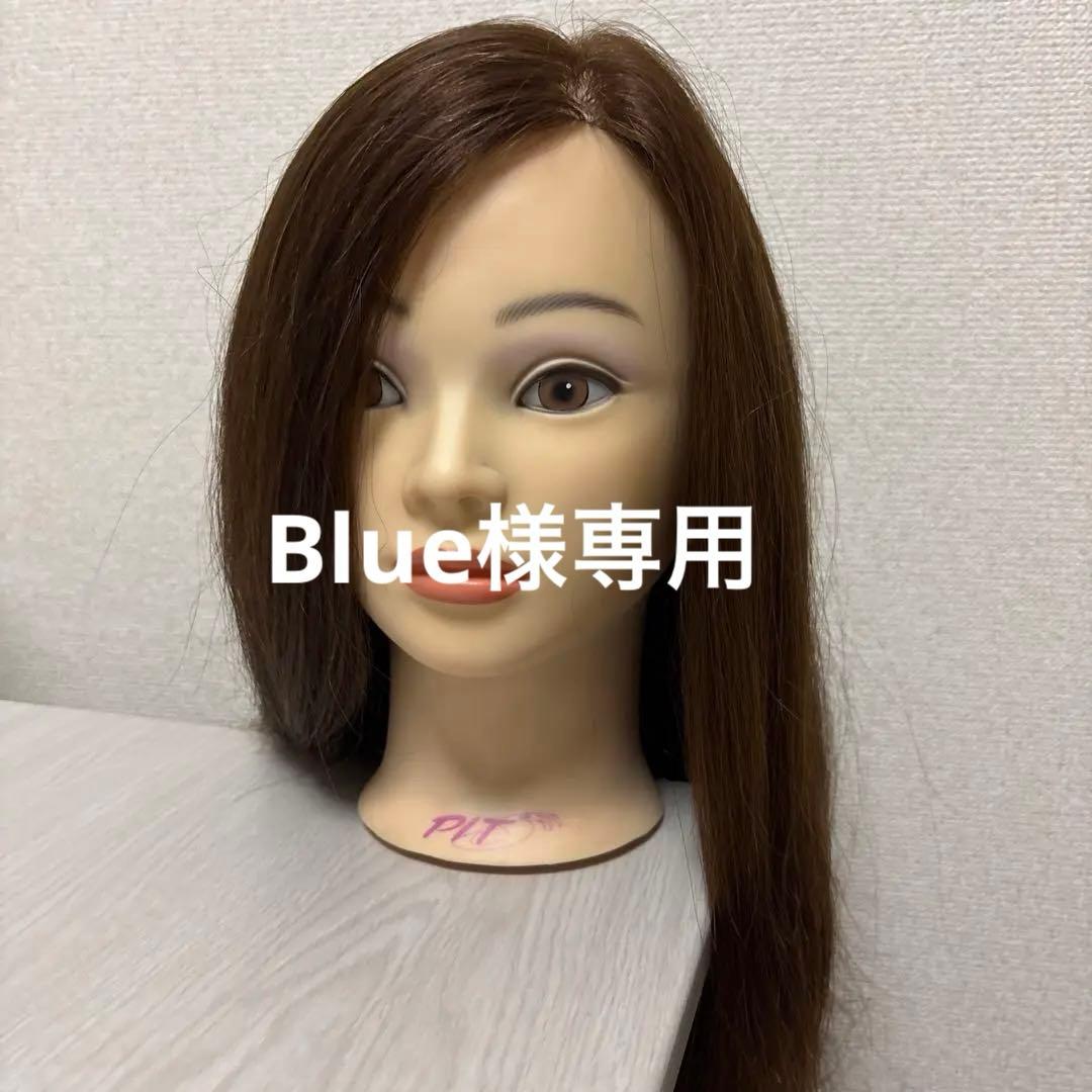 ヘアアレンジ練習用　ブラウンストレートウィッグマネキン　ピッツ