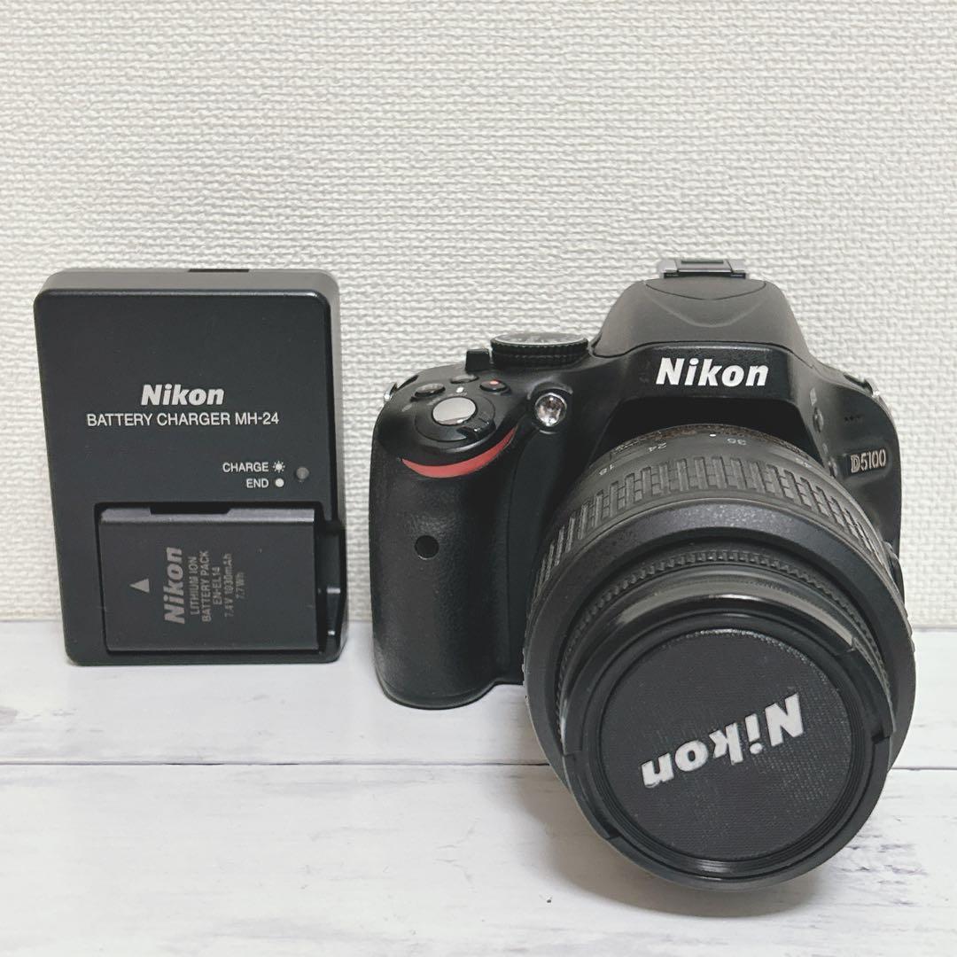 【動作OK】　NIKON D5100 レンズ付き　一眼レフ