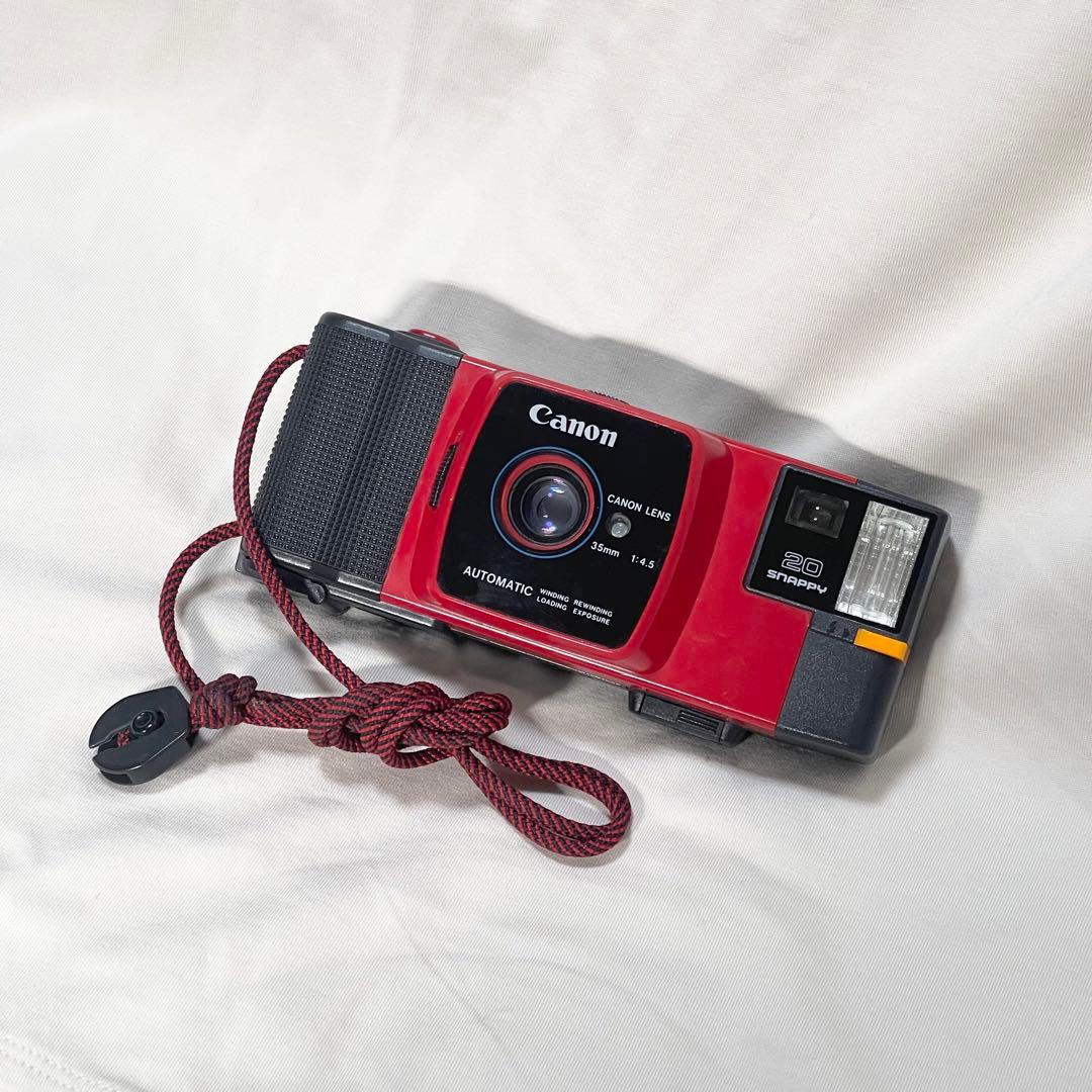 動作確認済み】canon snappy 20 フィルムカメラ　赤　レッド