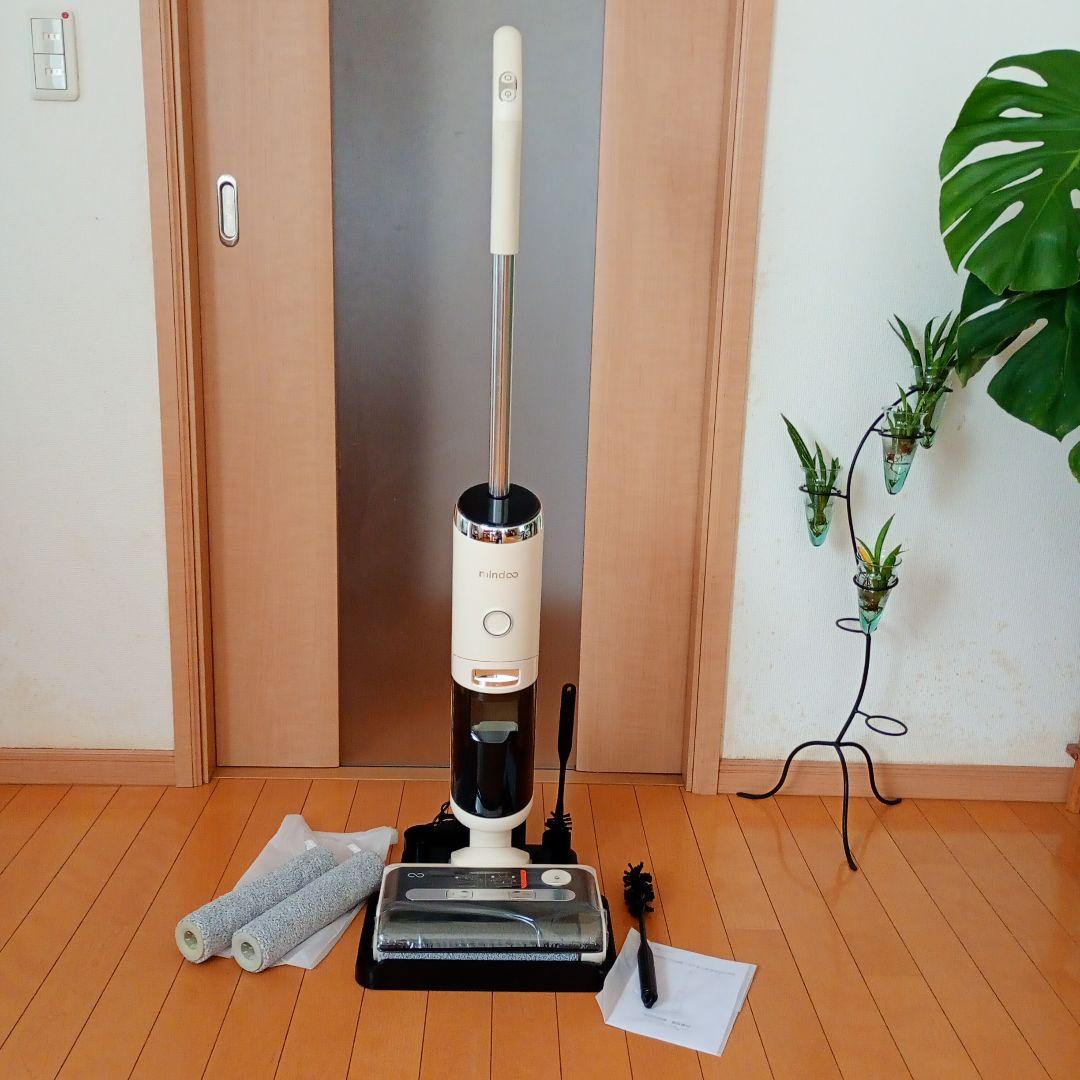 水拭き掃除機 mindoo AquaXPlusスティッククリーナースペアブラシ付
