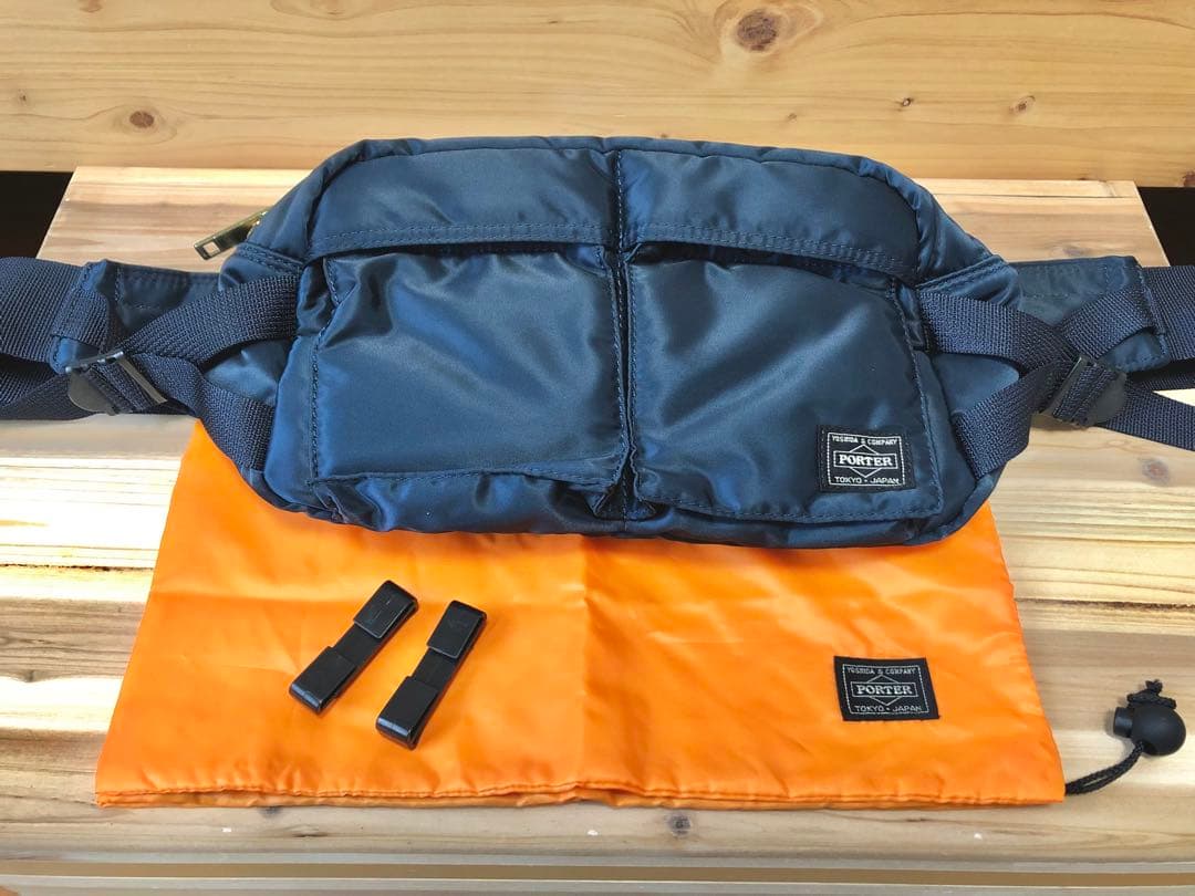 廃版 未使用 PORTERポーター タンカー ウエストバッグ アイアンブルー