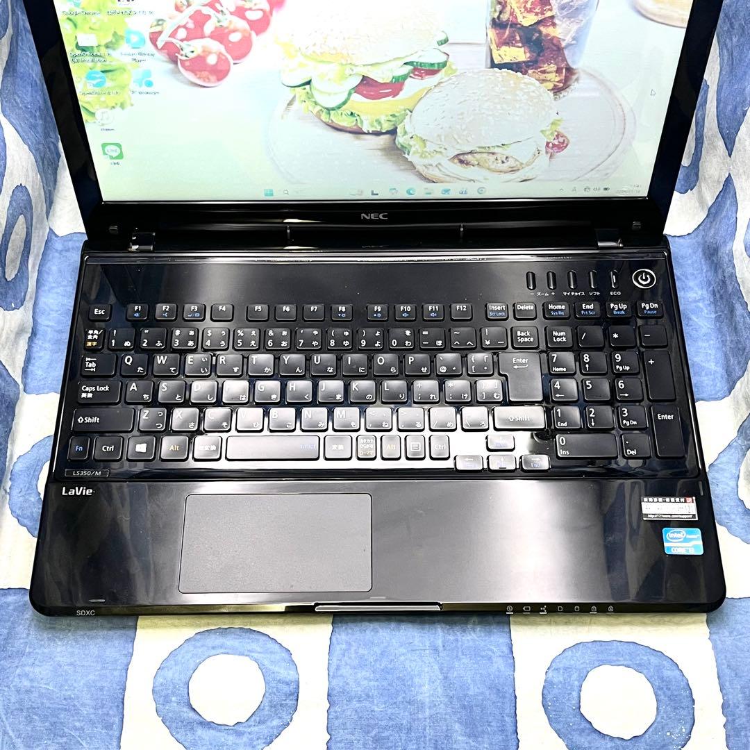 爆速SSD512G&メモリ16G☆i7☆大人な黒♪ブルーレイ&カメラ！Win11