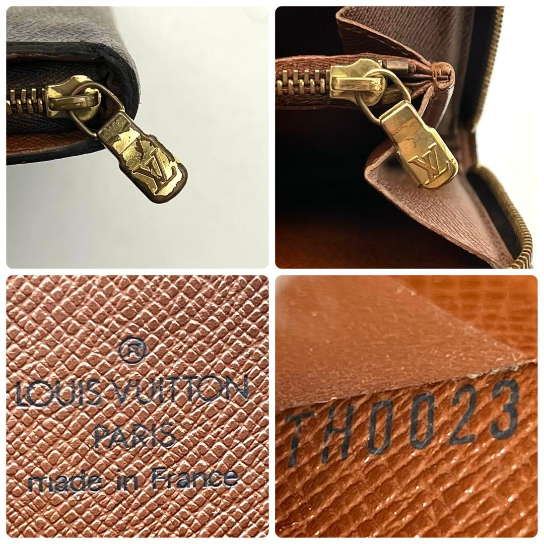 ルイヴィトン モノグラム ポルトモネジップ 長財布 正規品 本物 男女兼用 茶色