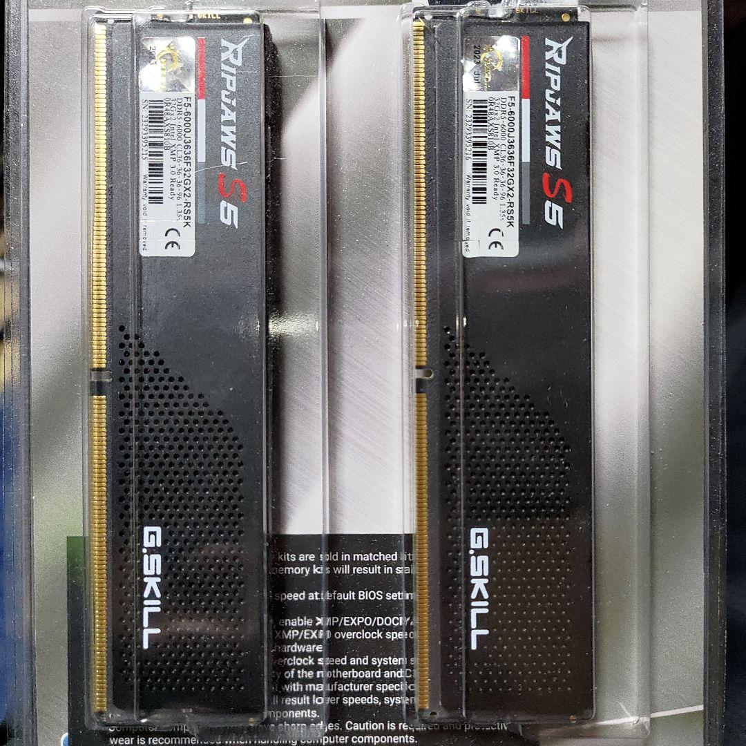 メモリー G.SKILL F5-6000J3636F32GX2-RS5K