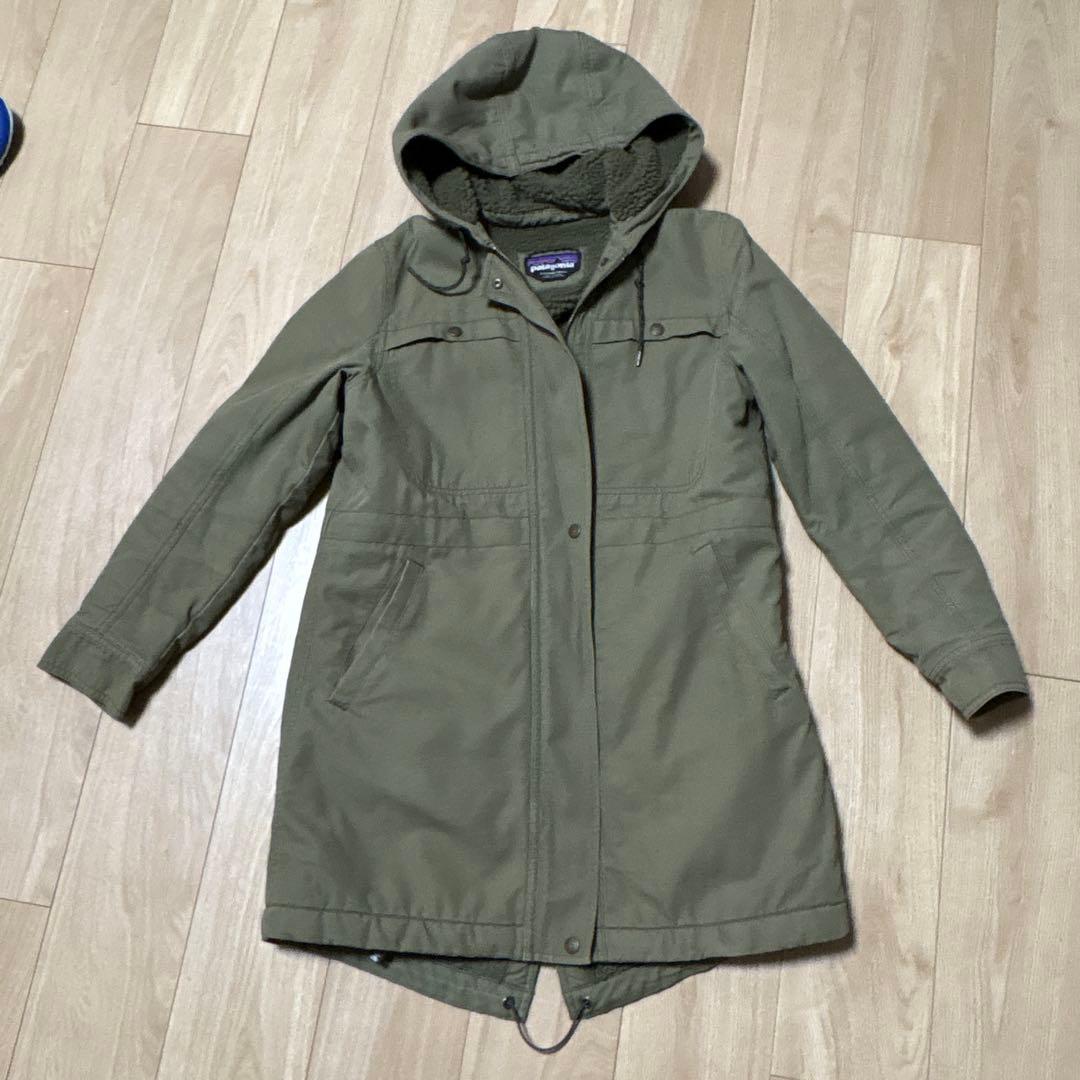 patagonia フード付きモッズコート Sサイズ オリーブ