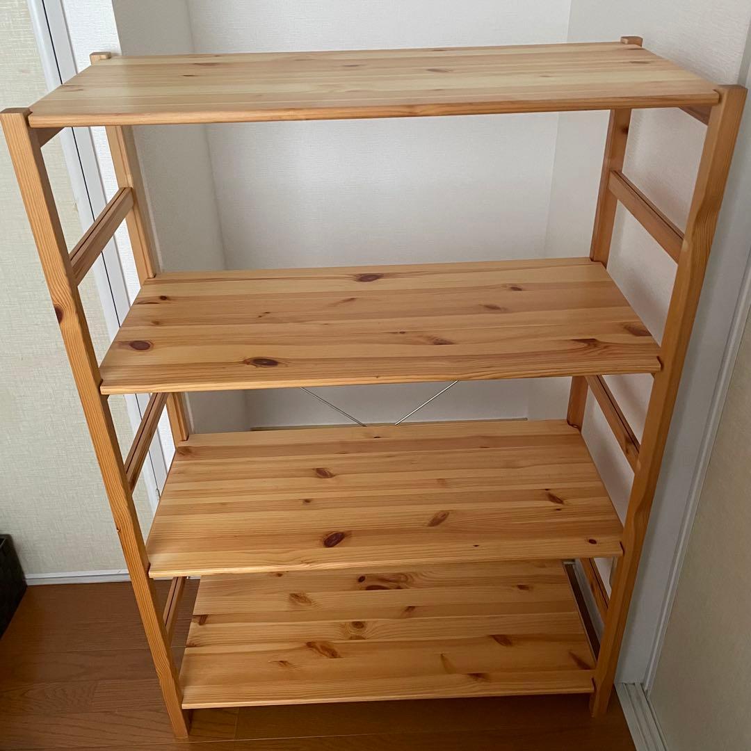 無印良品　パイン材ユニットシェルフ　86cm幅　中