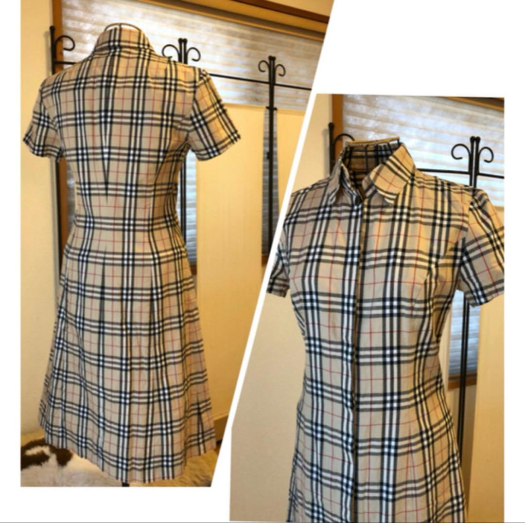 【美品】バーバリー　半袖　ワンピース