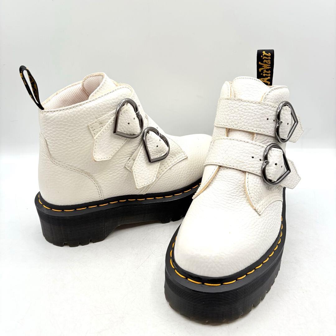 厚底✨ Dr.Martens デボンハート バレンタイン シボ 【38】 白