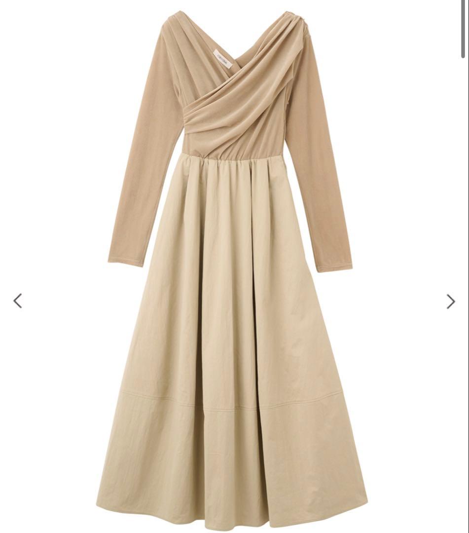 ココディール　ベロアドッキングワンピース