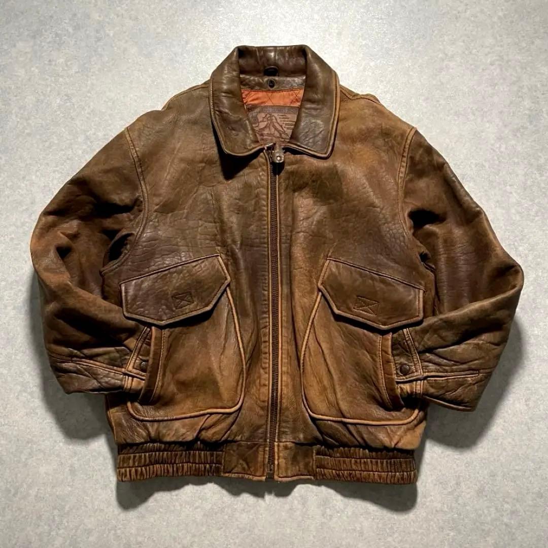 A-2 ボンバージャケット 短丈 ラムレザー フライトジャケット 山田レン