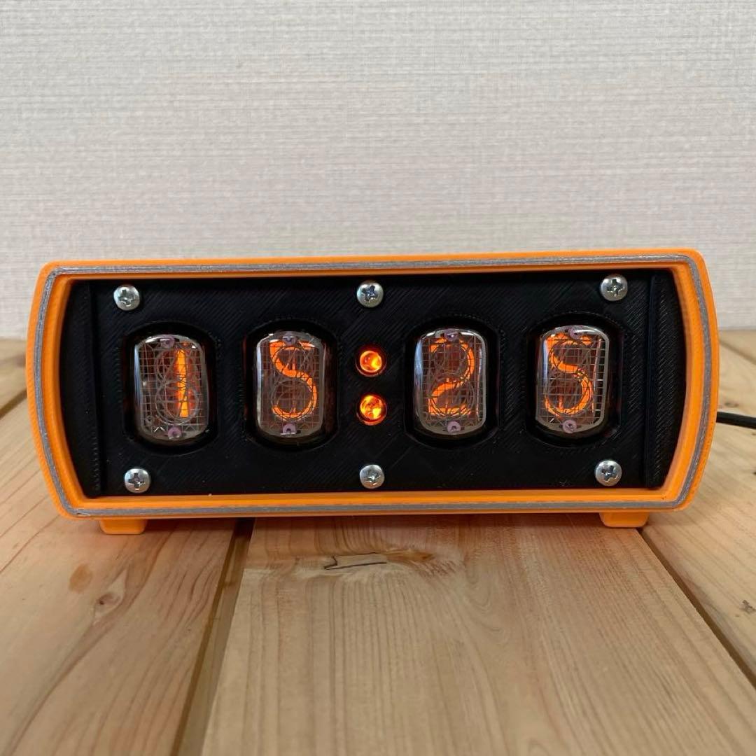 ニキシー管時計 NIXIE CLOCK 4桁 IN-12使用 オレンジ