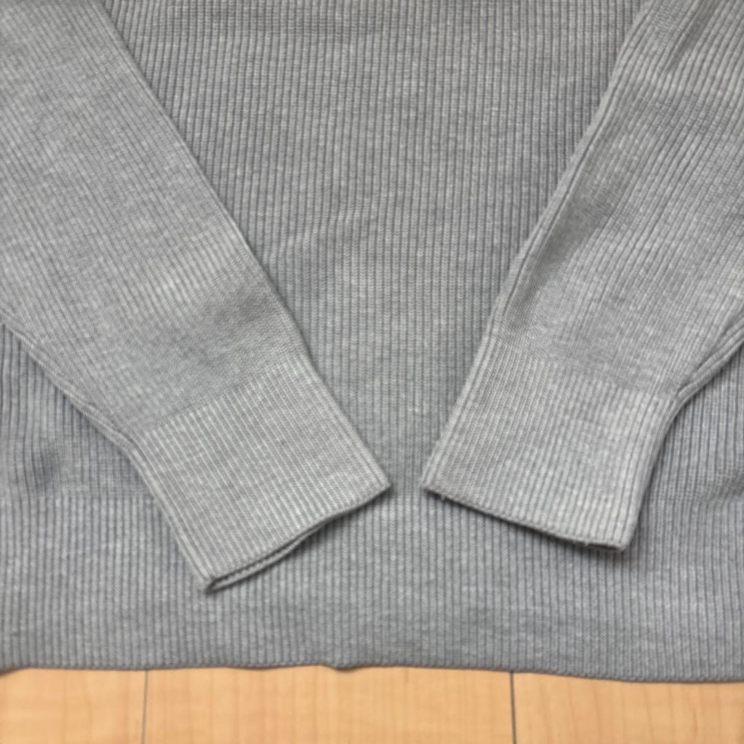 AURALEE グレー リブ編み ニットセーター
