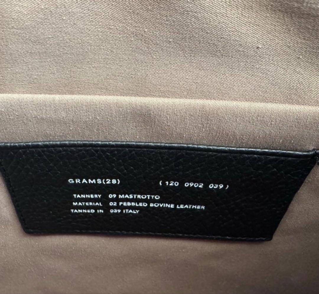 GRAMS28 120レザーフォリオ ペブルドレザー ブラック PCケース