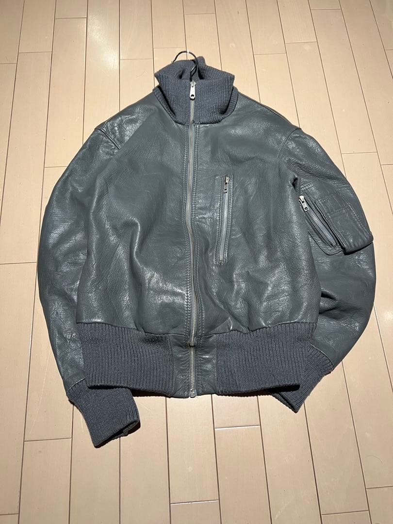 80sドイツ軍フライトジャケット、レザージャケット