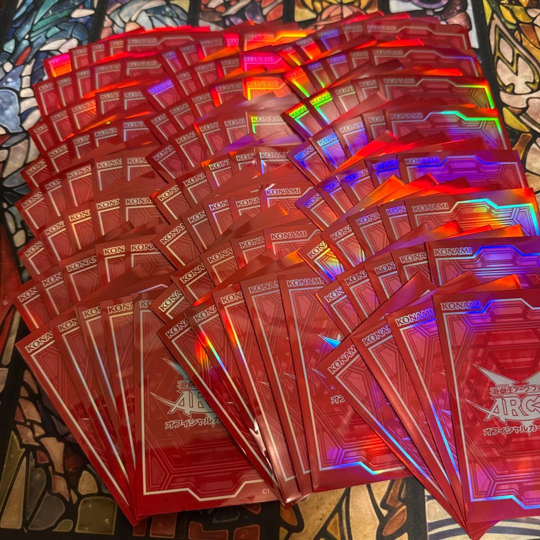 遊戯王 アークファイブ　公式赤スリーブ 119枚