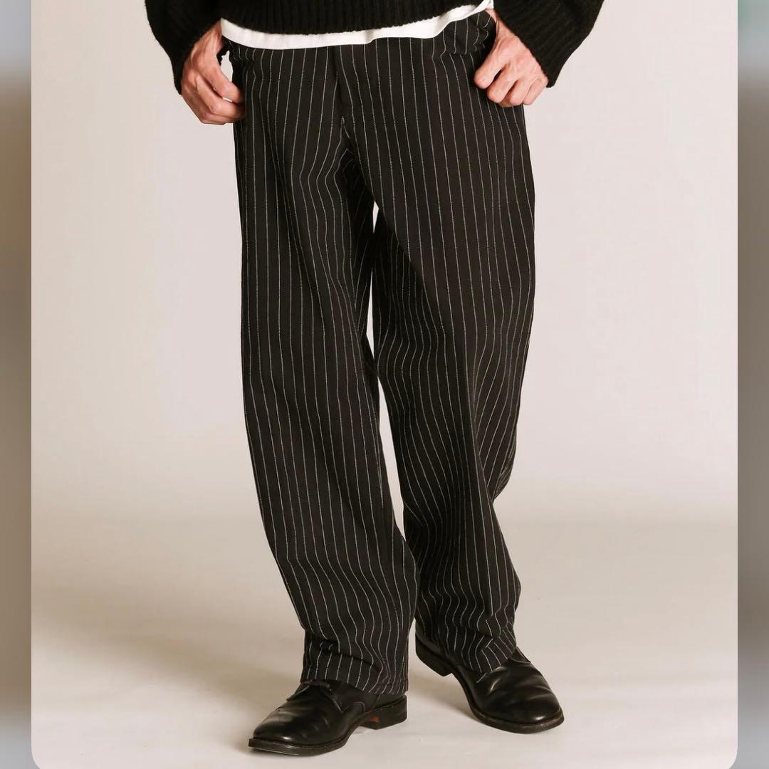 Schott ストレートデニム ブラックストライプ 32