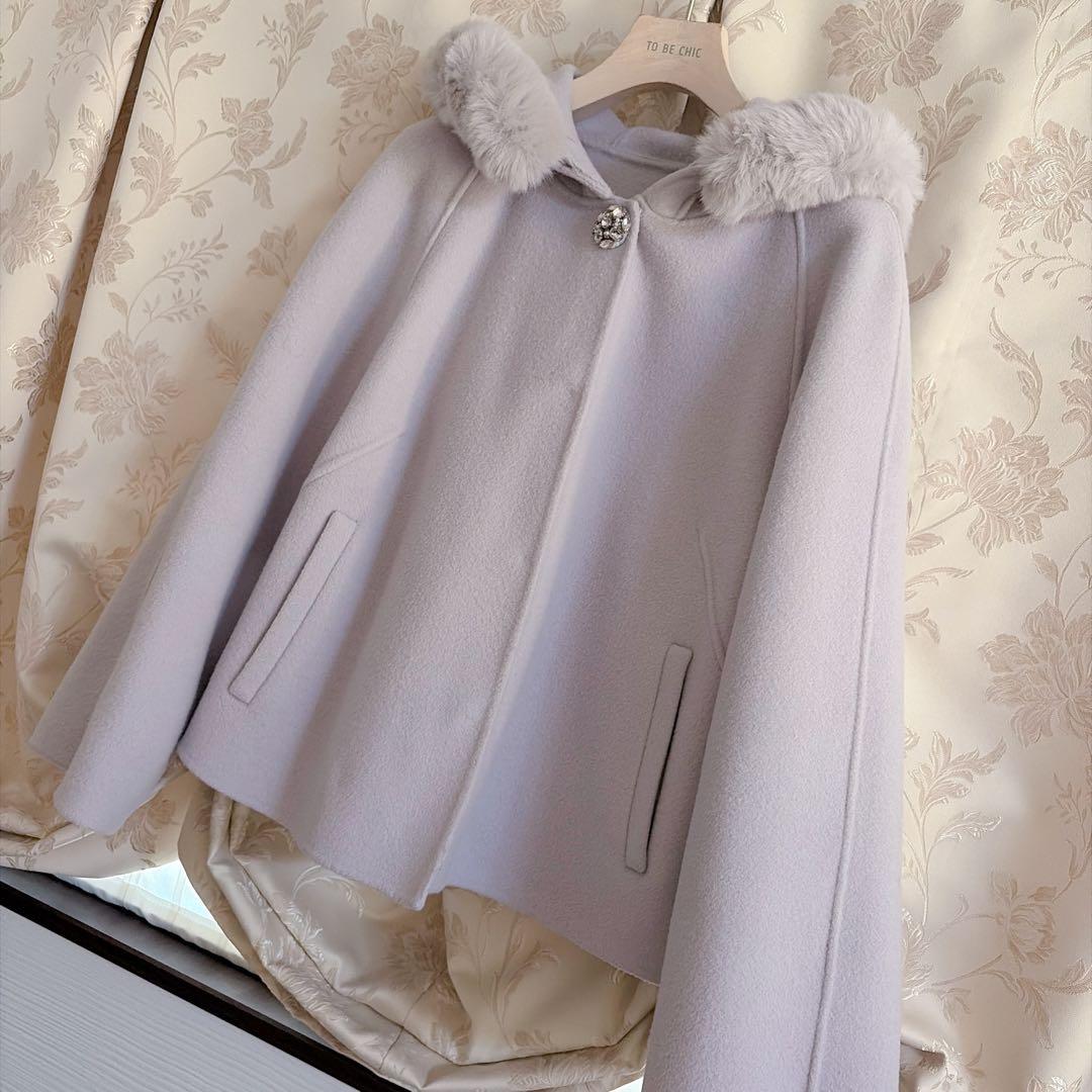 美品 大きいサイズ トゥービーシック ビジュー コート