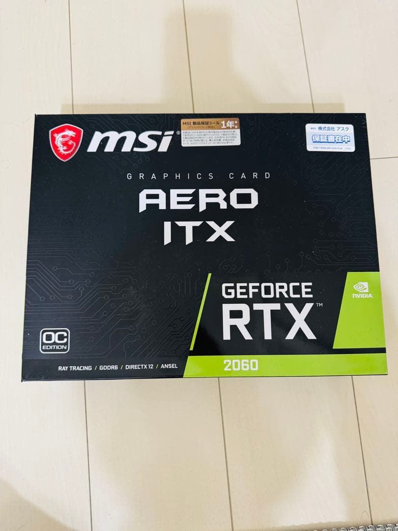 グラフィックボード・グラボ・ビデオカード RTX2060 GPU MSI AERO ITX