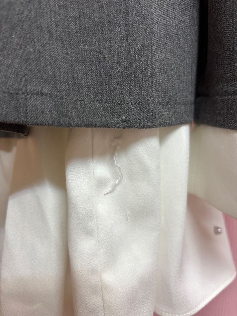 ワンピース M me eme Square neck puff mini onepiece