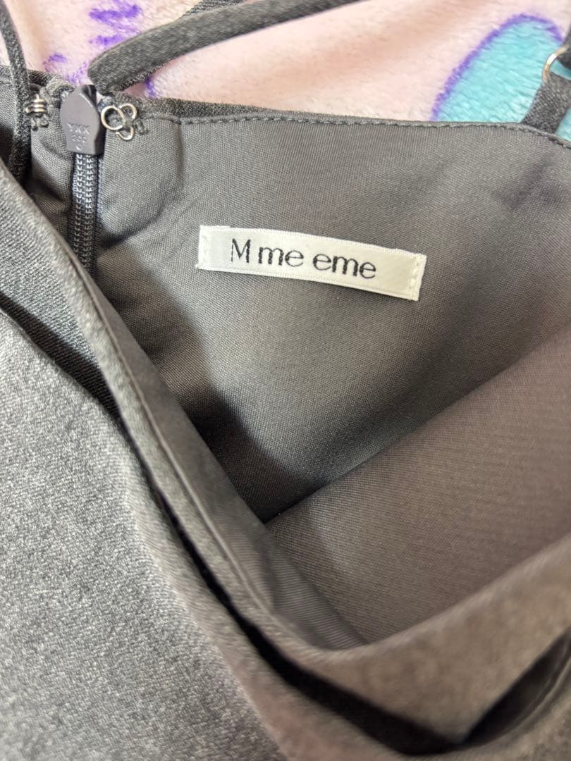 ワンピース M me eme Square neck puff mini onepiece