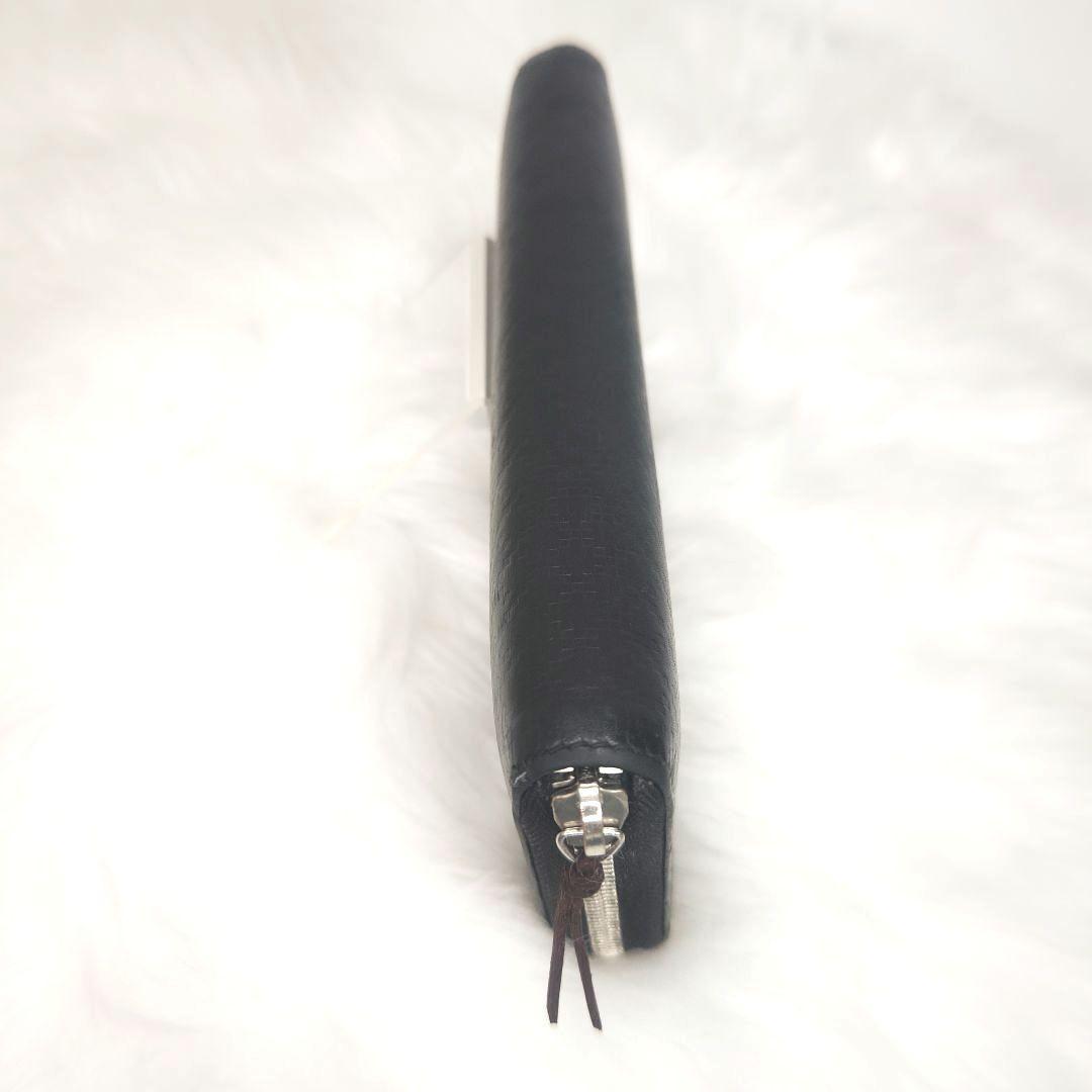 GUCCI　グッチ　ブラック　レザー　オール ラウンド　ファスナー　長財布