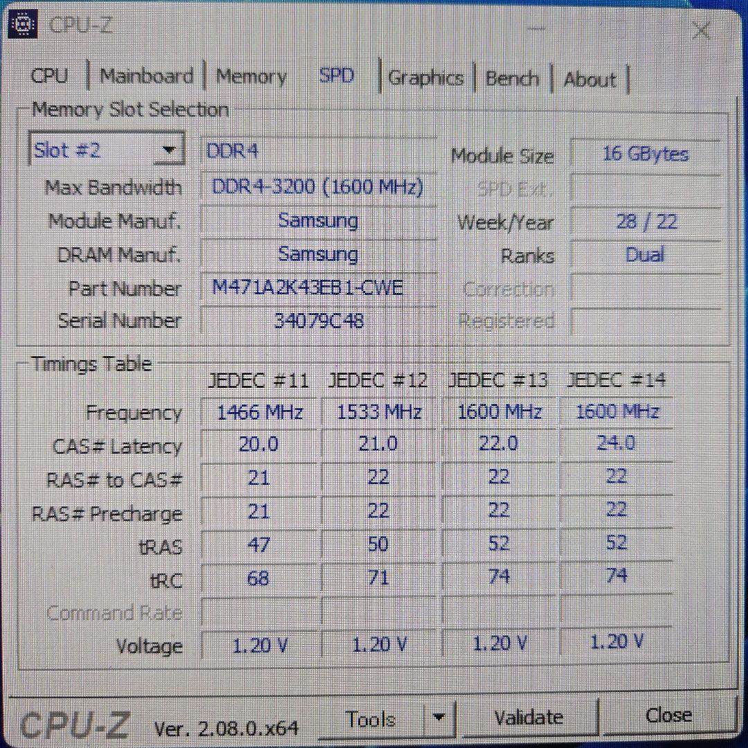 DDR4 3200 16GB×2枚 32GB ノート用メモリ