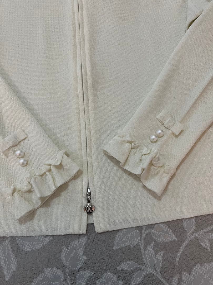 エムズグレイシー未使用ダブルジップカーディガン40