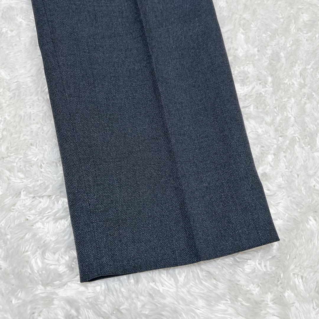 インディヴィ　シャンブレー　パンツスーツセットアップ　洗える　現行　秋冬