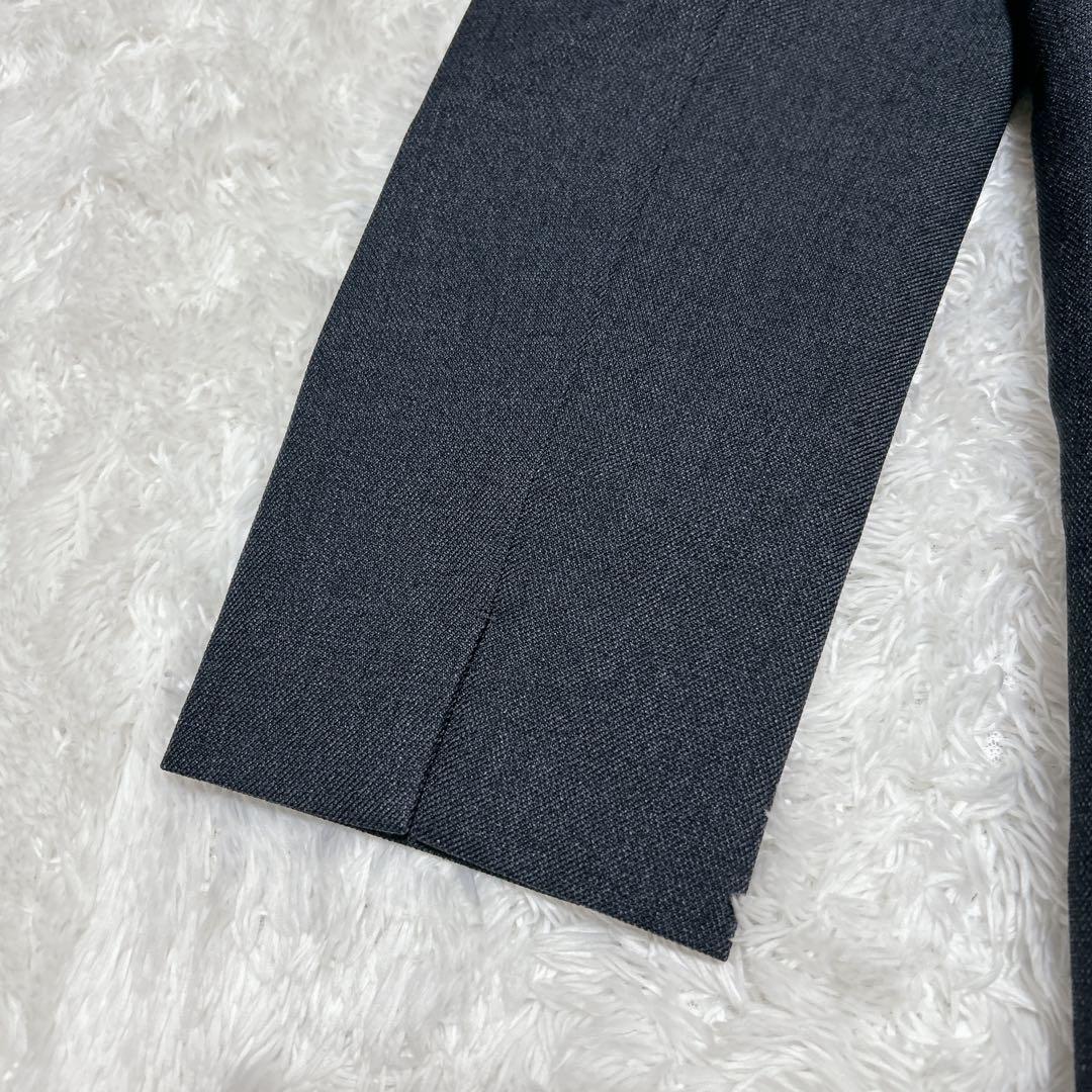 インディヴィ　シャンブレー　パンツスーツセットアップ　洗える　現行　秋冬