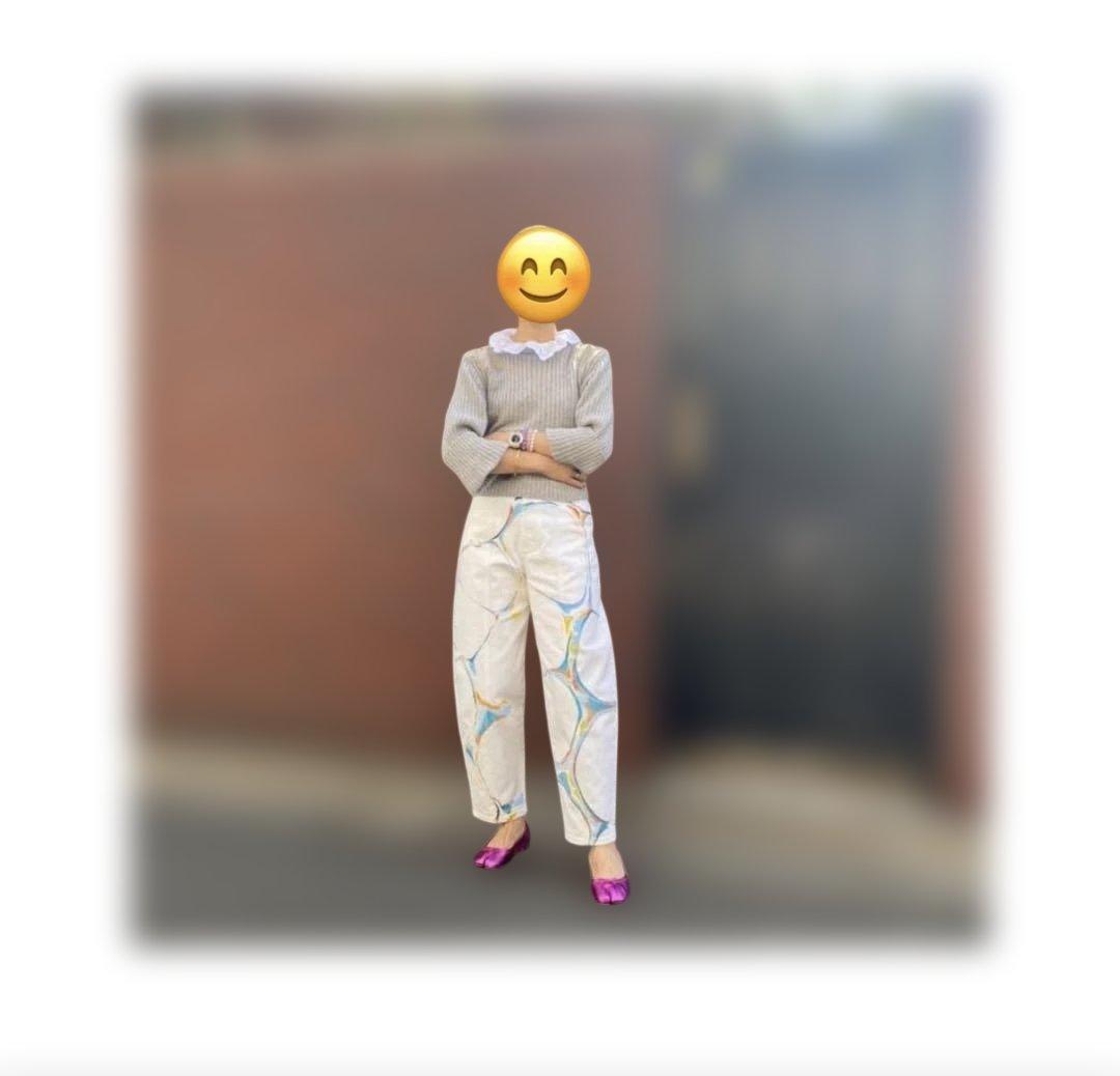 ステラマッカートニー　ホワイト　マーブル　デニム　24