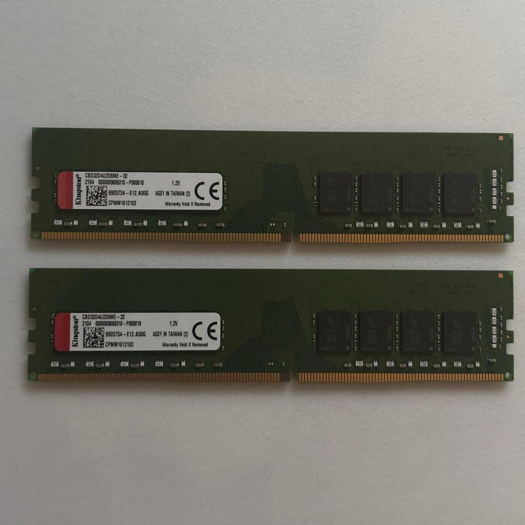 Kingston DDR4 メモリ 32gb x 2枚 64GBセット