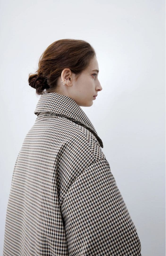 tageechita クラシカルチェックダウンコート
