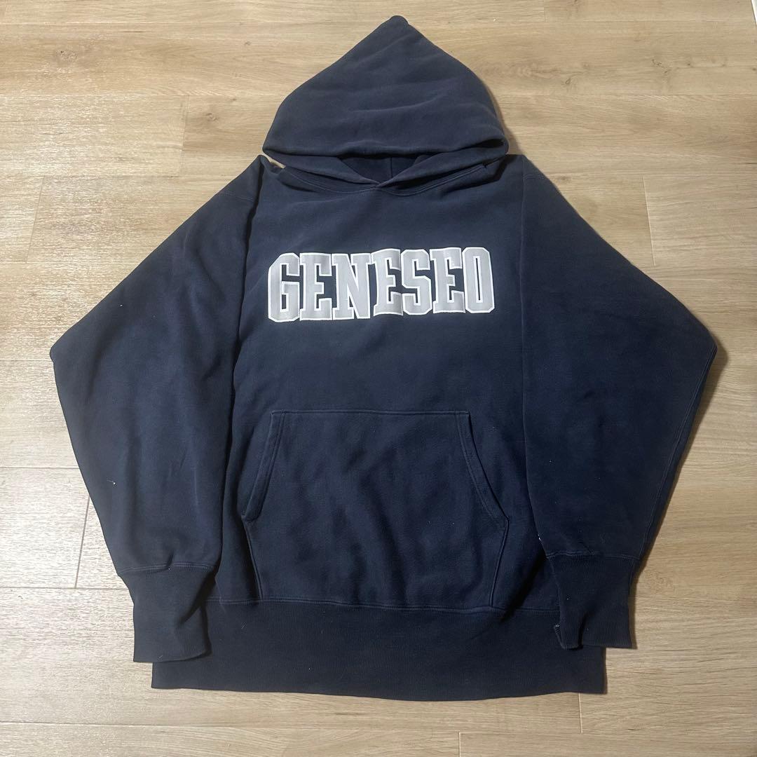 90s チャンピオン　リバースウィーブパーカー　USA製　ネイビー　カレッジ