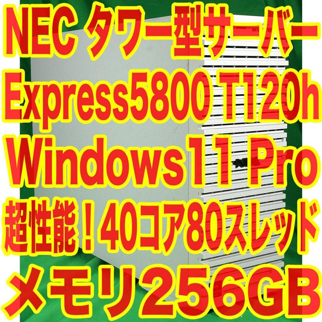 超性能！NEC タワー型サーバー 40c80t メモリ256GB Win11