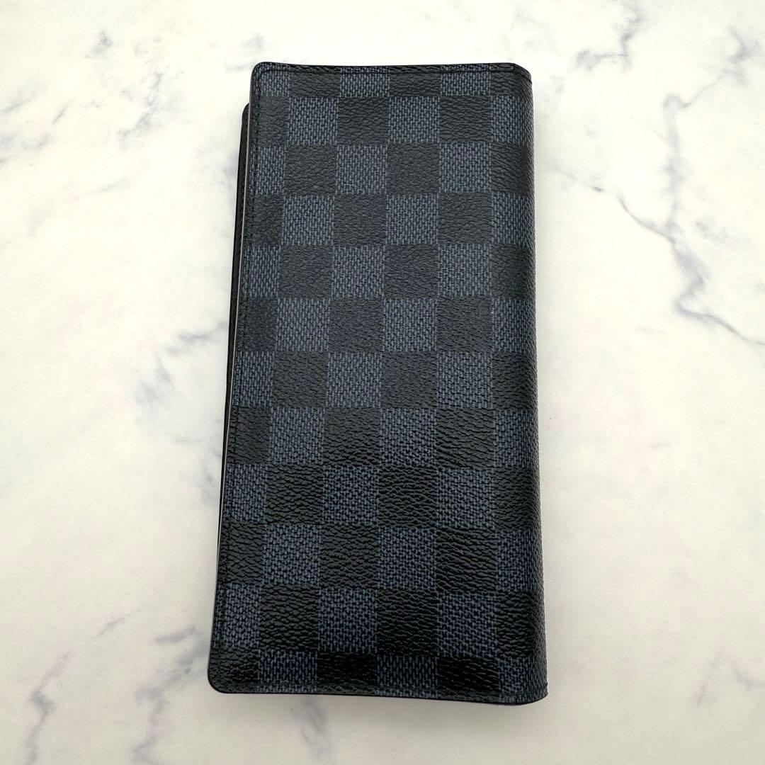 【ルイ ヴィトン】ダミエ ポルトフォイユ ブラザ 二つ折財布 長財布