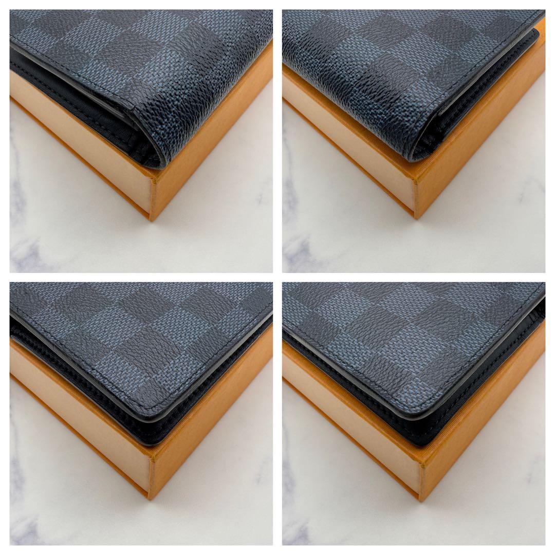 【ルイ ヴィトン】ダミエ ポルトフォイユ ブラザ 二つ折財布 長財布