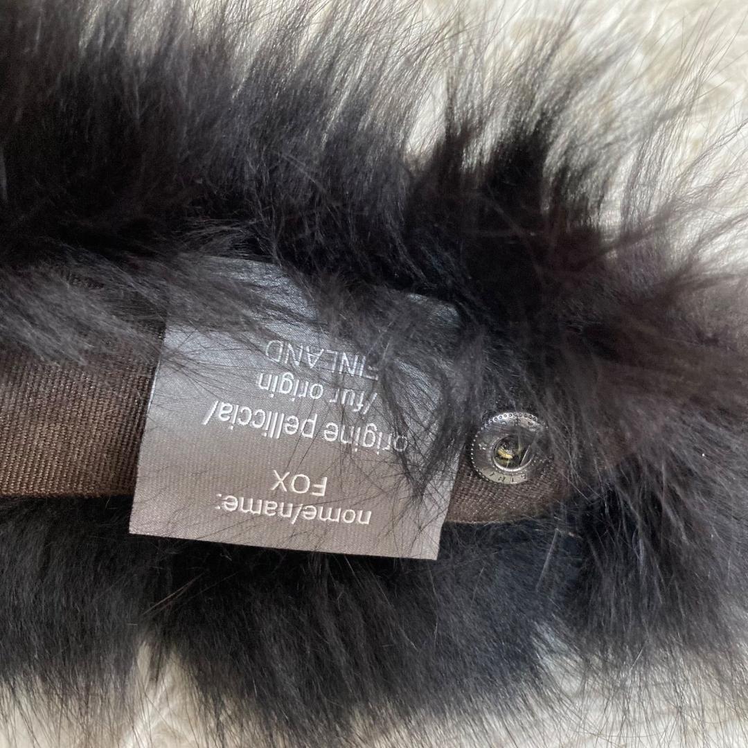 17201✨デュベティカ 42 L デネブ ラクーンファー ダウンコート 茶