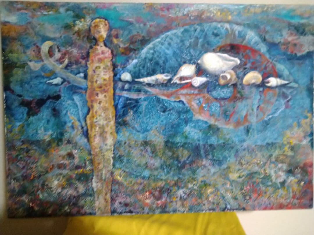 平野杏子「地中海にて」油絵20号