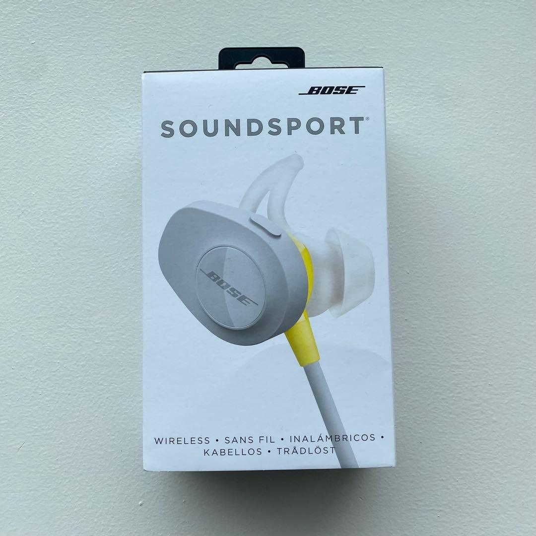 Bose SoundSport ワイヤレスイヤホン グレー・イエロー