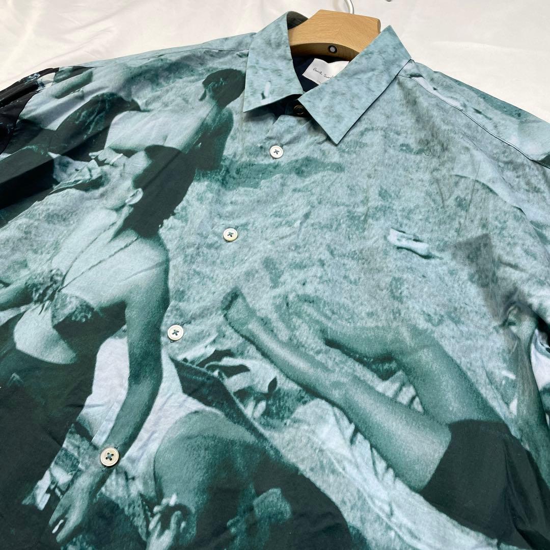 ポールスミス フォトグラフィック柄 ビッグシルエット 長袖シャツ L 19SS